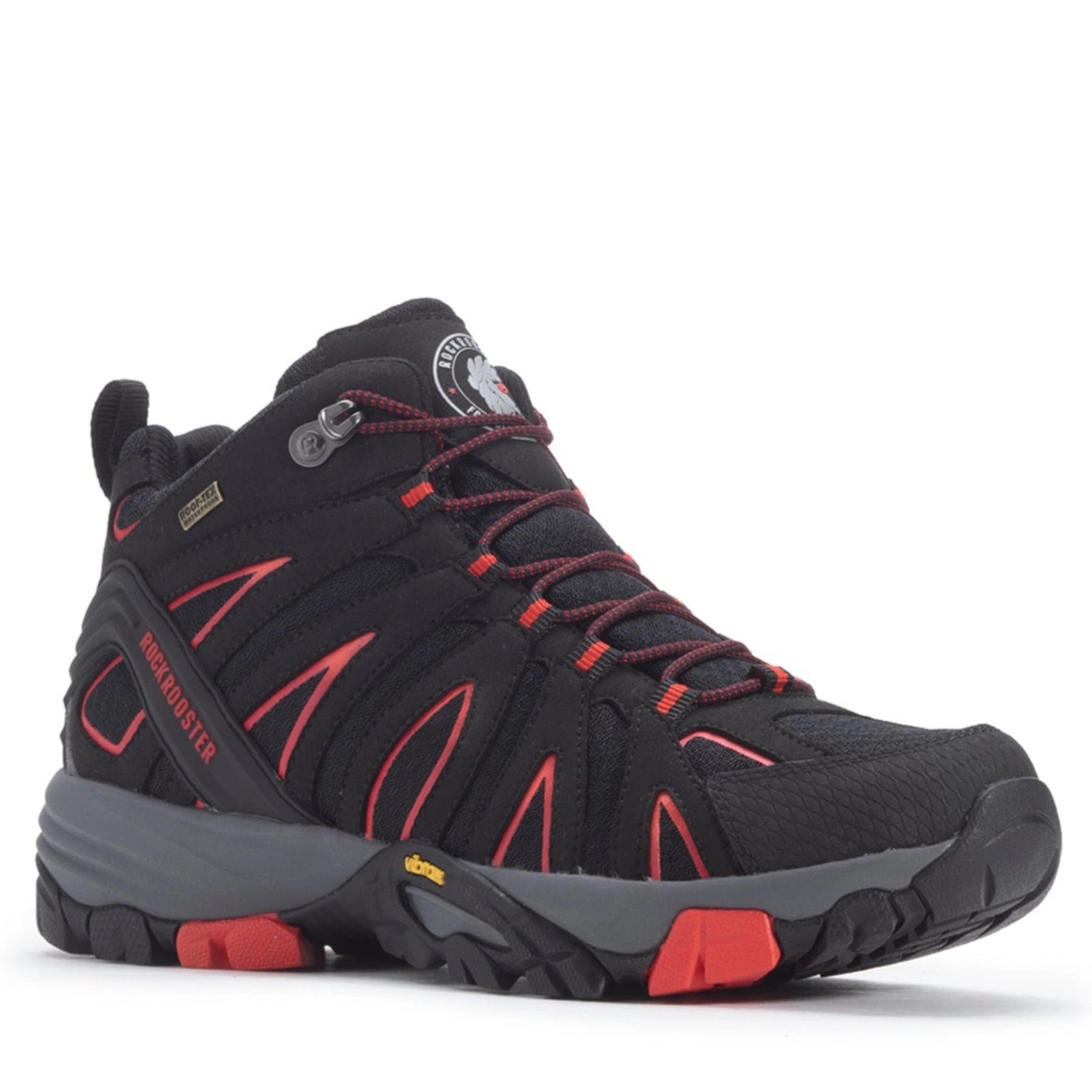 ROCKROOSTER Bedrock Siyah 6 İnç Su Geçirmez Yürüyüş Botları: VIBRAM® Tabanla Dağlara Hükmet!